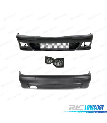 KIT CARROÇARIA BMW E39 95-03 LOOK M5 PARACHOQUES DIANTEIRO + TRASEIRO + FARÓIS DE NEBLINA