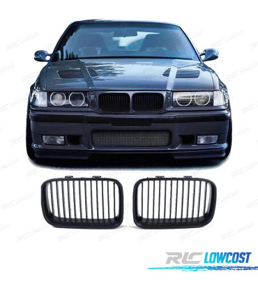 GRELHAS FRONTAIS BMW E36 91-96 LOOK M PRETO MATE