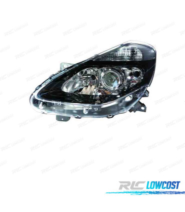 FAROL ESQ OPTICAS PARA RENAULT CLIO III COLLECTION 09-12 PRETO