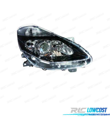 FAROL DIR OPTICAS PARA RENAULT CLIO III COLLECTION 09-12 PRETO
