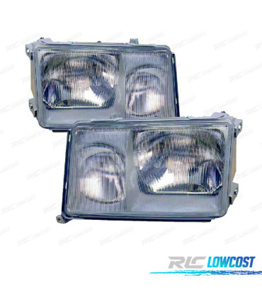 FARÓIS OPTICAS PARA MERCEDES W124 BERLINA COUPÉ FUNDO CINZENTO