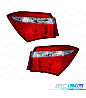 FAROLINS PARA TOYOTA COROLLA SEDAN 4P 13-17 BRANCO VERMELHO