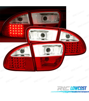FAROLINS TRASEIROS LED SEAT LEON 1M 99-05 VERMELHO BRANCO