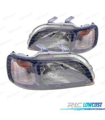 FARÓIS OPTICAS PARA HONDA CIVIC 5P 97-01 FUNDO PRETO