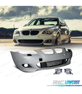 PÁRA-CHOQUES FRONTAL BMW E60 E61 03-07 LOOK PACK M COM PDC + FARÓIS NEVOEIRO