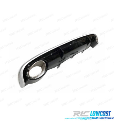 DIFUSOR AUDI A7 12-15 LOOK RS7 + PONTEIRAS DE ESCAPE PRETO BRILHANTE