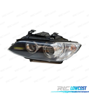 FAROL ESQ BI-XENON PARA BMW SÉRIE 3 E92 06-10 FUNDO PRETO