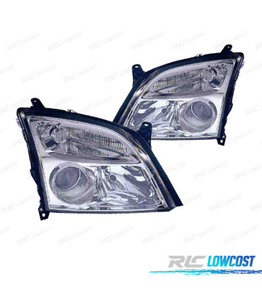 FARÓIS ÓPTICAS PARA OPEL VECTRA C 02-05 SIGNUM 03-05 FUNDO CROMADO