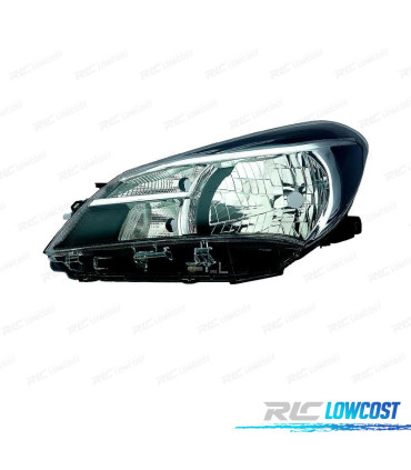 FAROL ESQ PARA TOYOTA YARIS 5P 14-16 FUNDO PRETO