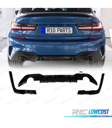 DIFUSOR BMW G20 G21 19- LOOK M PERFORMANCE PRETO BRILHANTE