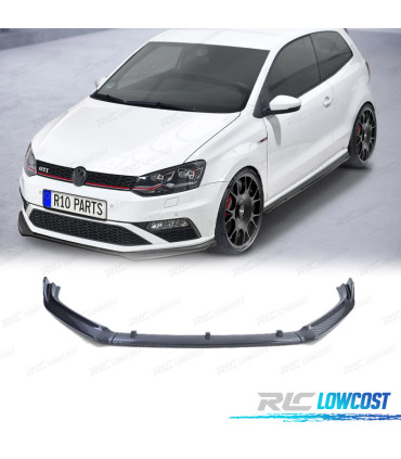 SPOILER LIP FRONTAL VOLKSWAGEN VW POLO 6C 14-17 CARBONO