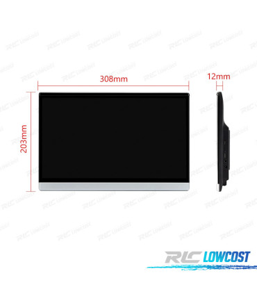 ECRÃ PARA ENCOSTO DE CABEÇA MULTIMEDIA 13,3 "