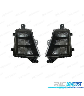 FARÓIS DE NEVOEIRO PARA VOLKSWAGEN VW GOLF VII GTI GTD 12-17 LED DE FUNDO PRETO