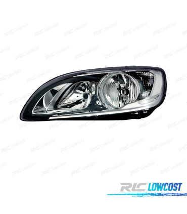 FAROL ESQ PARA VOLVO S60 V60 13- LUZ DIANTEIRA LED FUNDO PRETO FIX. DUPLO SEM FLASH