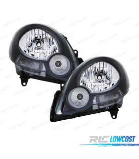 FARÓIS PARA RENAULT KANGOO III 08-13 FUNDO PRETO