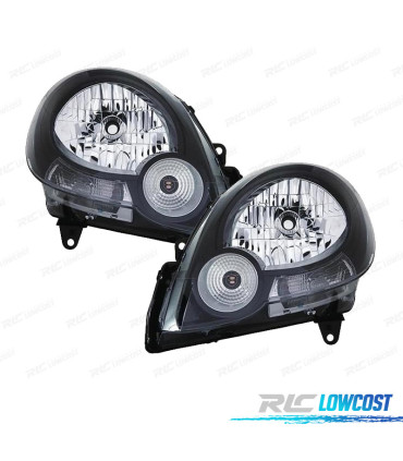 FARÓIS PARA RENAULT KANGOO III 08-13 FUNDO PRETO