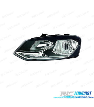 FAROL ESQ PARA VOLKSWAGEN VW POLO 14-17 FUNDO PRETO