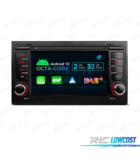 7″ ANDROID 12 OCTACORE DDR4 2GB RAM 32GB ROM SSD RÁDIO GPS CARPLAY ANDROID AUTO DSP INTEGRADOS 4x45W PARA AUDI SEAT