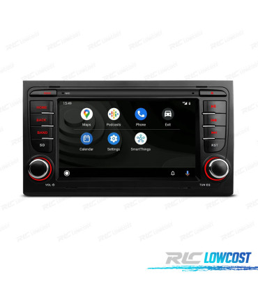 7″ ANDROID 12 OCTACORE DDR4 2GB RAM 32GB ROM SSD RÁDIO GPS CARPLAY ANDROID AUTO DSP INTEGRADOS 4x45W PARA AUDI SEAT
