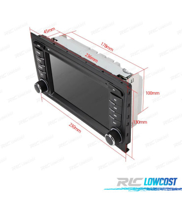 7″ ANDROID 12 OCTACORE DDR4 2GB RAM 32GB ROM SSD RÁDIO GPS CARPLAY ANDROID AUTO DSP INTEGRADOS 4x45W PARA AUDI SEAT