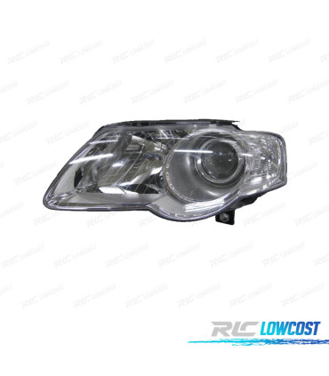 FAROL ESQ PARA VOLKSWAGEN VW PASSAT 05-10 FUNDO CROMADO