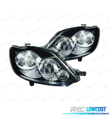 FARÓIS PARA VOLKSWAGEN VW GOLF PLUS 09- FUNDO PRETO