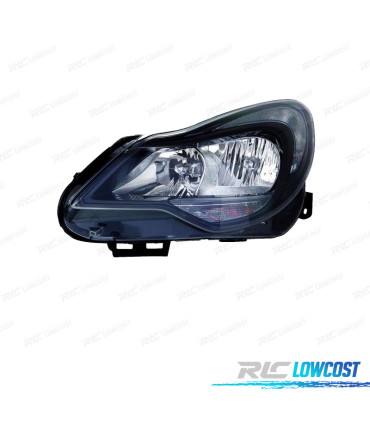 FAROL ESQ PARA OPEL CORSA D 11-14 FUNDO PRETO