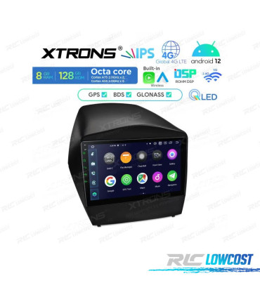 9'' QLED FULL HD OCTACORE DDR4 8GB RAM 128GB ROM SSD GPS ANDROID 12 CARPLAY DSP USB