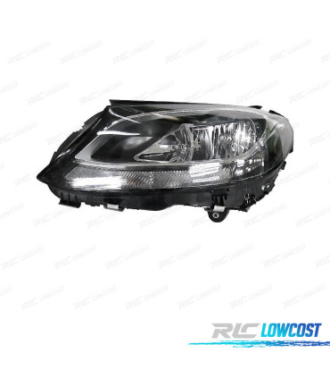 FAROL ESQ MERCEDES CLASSE C W205 14-18 LED LUZ DIURNA FUNDO PRETO