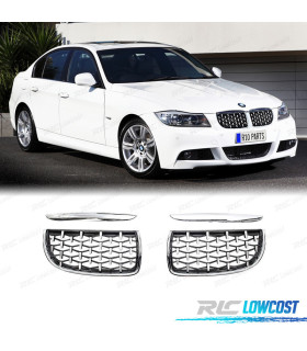 GRELHAS BMW E90 E91 05-08 CROMADAS DIAMANTE