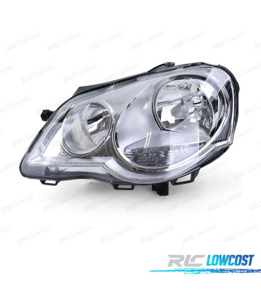 FAROL ESQ OPTICAS PARA VOLKSWAGEN VW POLO VI 05-09 CROMO