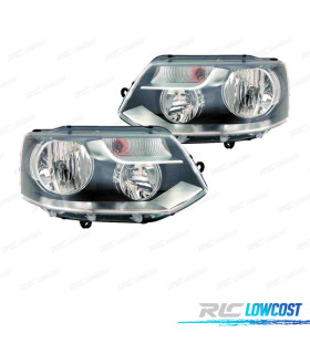 FARÓIS OPTICAS PARA VOLKSWAGEN VW TRANSPORTER T5 10- PRETO