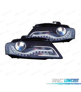 FARÓIS XENON PARA AUDI A4 08-11 FUNDO PRETO
