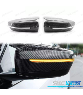 CAPAS DE ESPELHOS RETROVISORES BMW G30 G31 G11 G12 15- LOOK M CARBONO