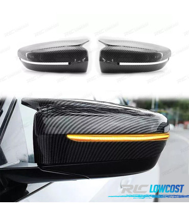 CAPAS DE ESPELHOS RETROVISORES BMW G30 G31 G11 G12 15- LOOK M CARBONO