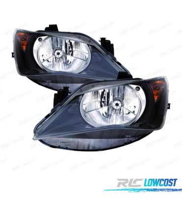 FARÓIS PARA SEAT IBIZA 12-15 FUNDO PRETO