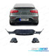 DIFUSOR TRASEIRO MERCEDES CLASE GLC C253 COUPE 16-19 LOOK GLC63 + PONTEIRAS DE ESCAPE PRETAS