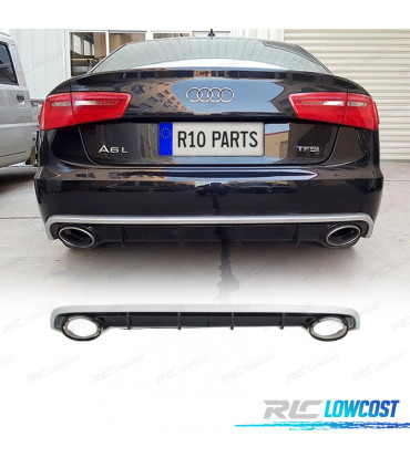 DIFUSOR AUDI A6 4G 11-14 LOOK RS + PONTEIRAS DE ESCAPE