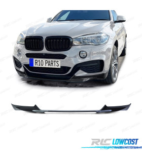 SPOILER FRONTAL BMW X6 F16 14-19 LOOK M PERFORMANCE PRETO BRILHANTE