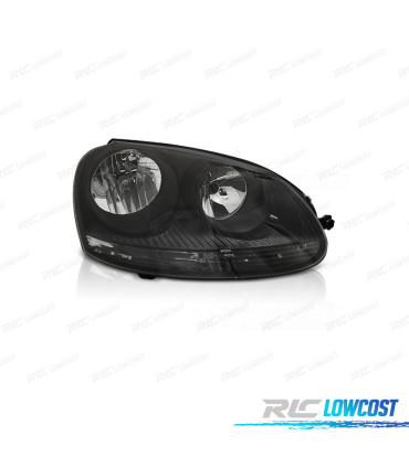 FAROL DIR OPTICAS PARA VOLKSWAGEN VW GOLF V 03-08 FUNDO PRETO