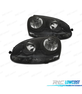 FARÓIS OPTICAS PARA VOLKSWAGEN VW GOLF V 03-08 FUNDO PRETO