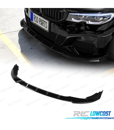 SPOILER LIP FRONTAL PARA BMW SERIE 3 G20 19- LOOK M PERFORMANCE II PRETO BRILHANTE