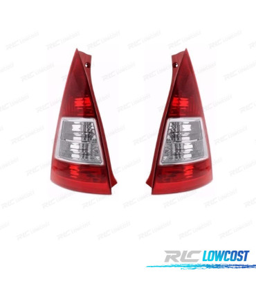 FAROLINS PARA CITROEN C3 02-10 VERMELHO BRANCO
