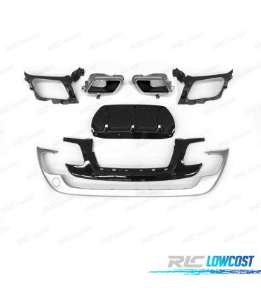 DIFUSOR RANGE ROVER VELAR 17- LOOK R DYNAMIC PRATEADO + PONTEIRAS ESCAPE