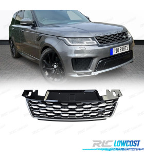 GRELHA DIANTEIRA PARA RANGE ROVER SPORT 17-22 PRETO BRILHANTE PRATEADO