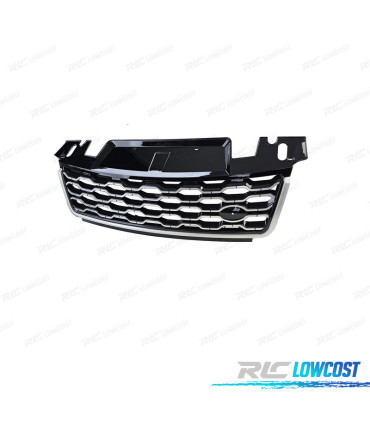 GRELHA DIANTEIRA PARA RANGE ROVER SPORT 17-22 PRETO BRILHANTE PRATEADO