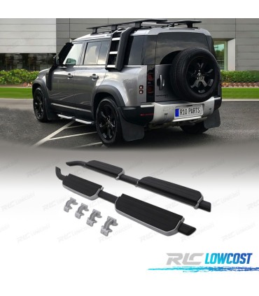 ESTRIBOS LATERAIS LAND ROVER DEFENDER 110 130 20- CINZENTO