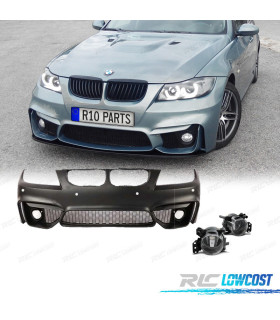 PARA-CHOQUES FRONTAL BMW E90 E91 08-12 LOOK M4 PDC GRELHAS NEVOEIRO + FAROIS DE NEVOEIRO FUMADOS