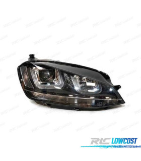 FAROL DIR XÉNON VOLKSWAGEN VW GOLF 7 12-17 DRL PRETO