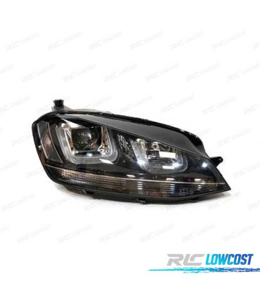 FAROL DIR XÉNON VOLKSWAGEN VW GOLF 7 12-17 DRL PRETO